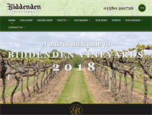 Tablet Screenshot of biddendenvineyards.com